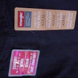 Black wrangler comfort stretch denim